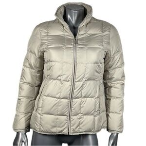 Calvin Klein | Tan Beige Puffer Winter Front Zip Up Jacket